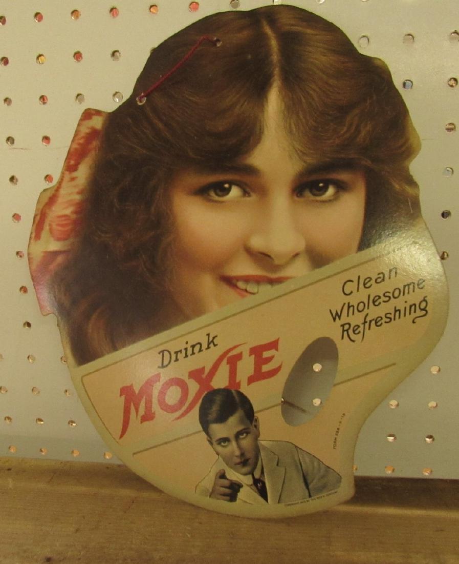Early Drink Moxie Soda Cardboard Sign (1 of 2)