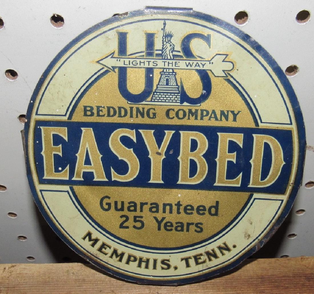 US Bedding Company Easy Bed Sign Memphis Tenn 5": Approx. 5" in diameter.