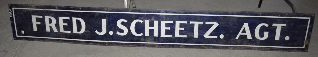 Fred J Sheetz AGT Agent Porcelain Sign 92" long (1 of 6)