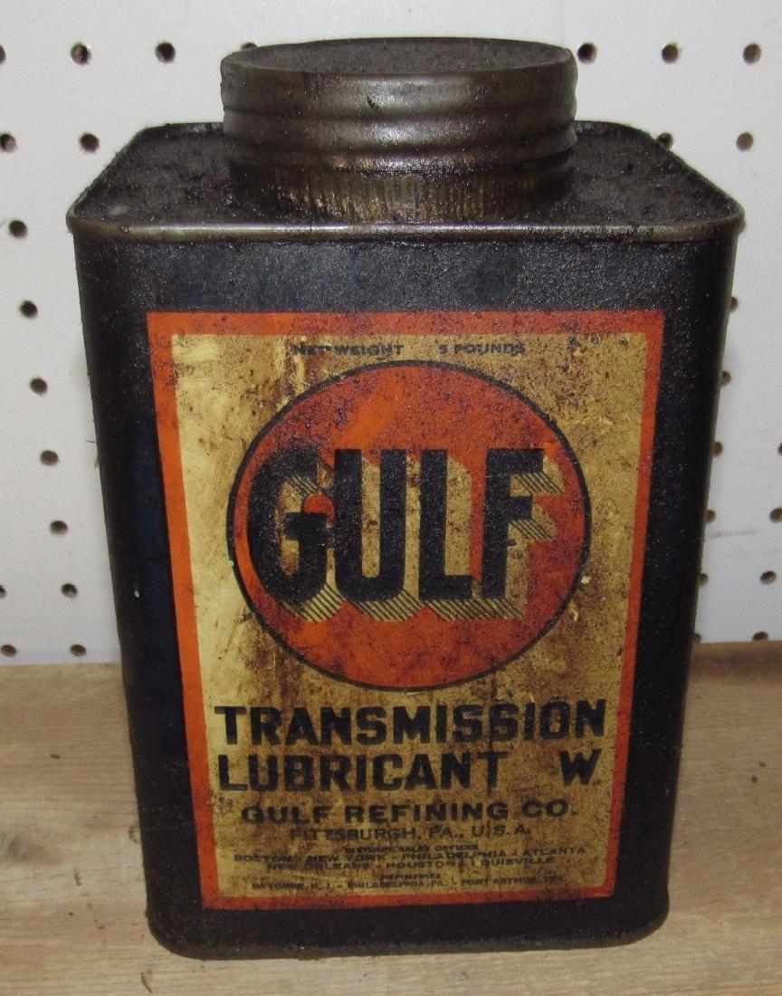 Gulf Transmission Lubricant 5 Pound Oil Can (1 of 4)