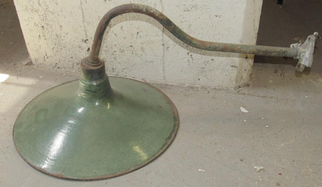 Service Station Porcelain Outdoor Light Shade Fixture (1 of 4)