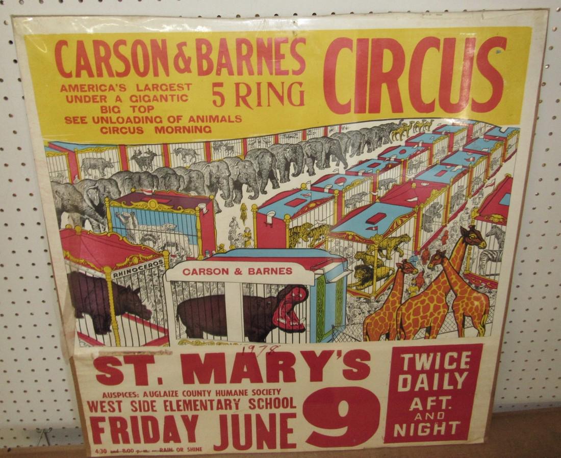 Carson & Barnes 5 Ring Circus Poster St Mary's (1 of 2)