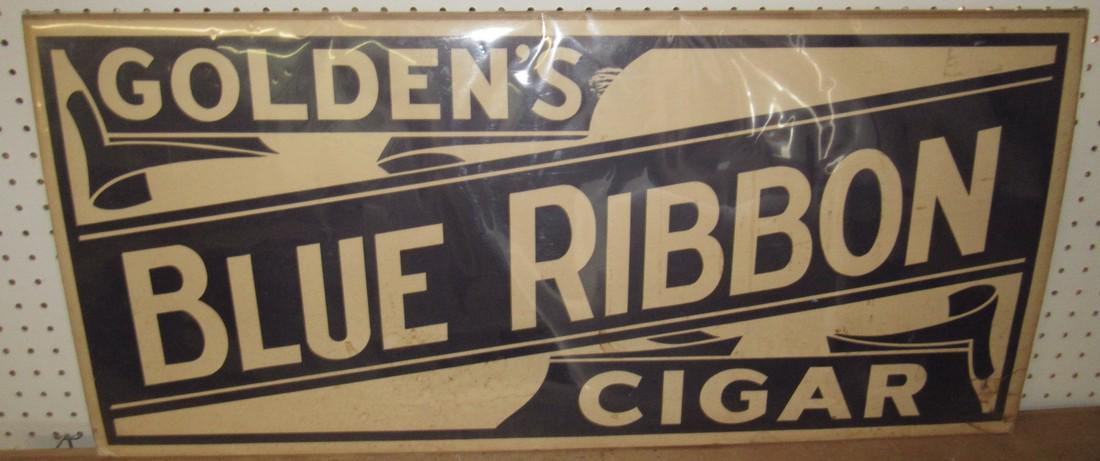 Goldens Blue Ribbon Cigar Paper Advertising Poster (1 of 1)