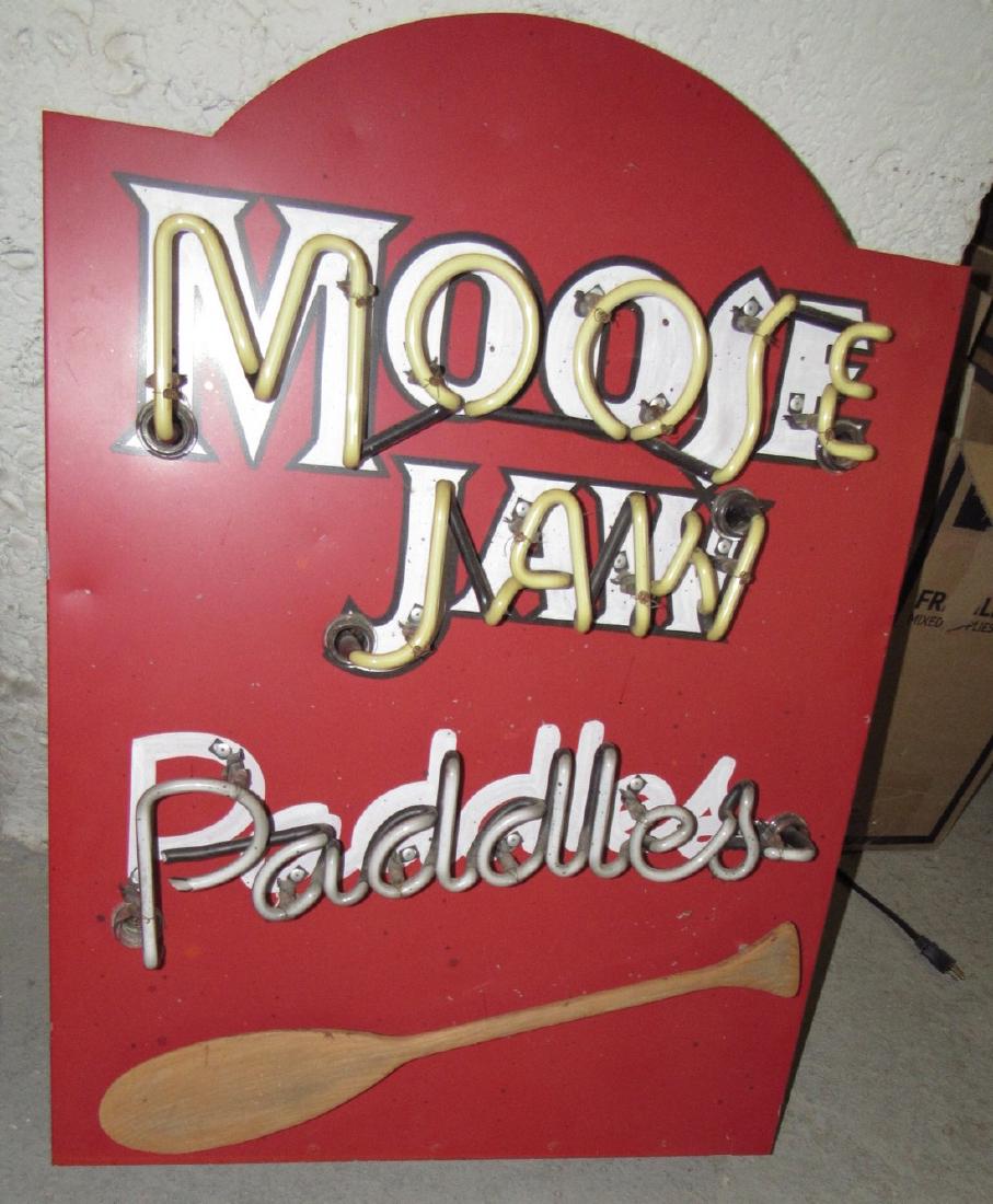 Moose Jaw Canoe Boat Paddle Neon Sign (1 of 4)