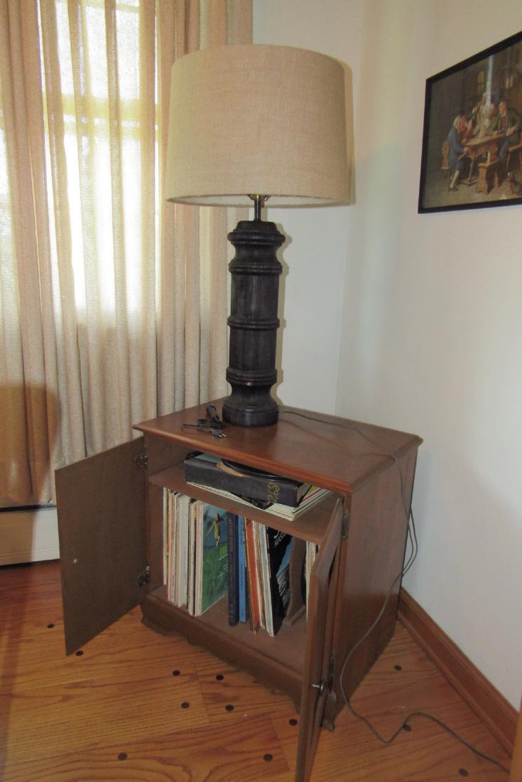 Records Cabinet Lamp Microphone: Getting lamp, records, cabinet, & microphone