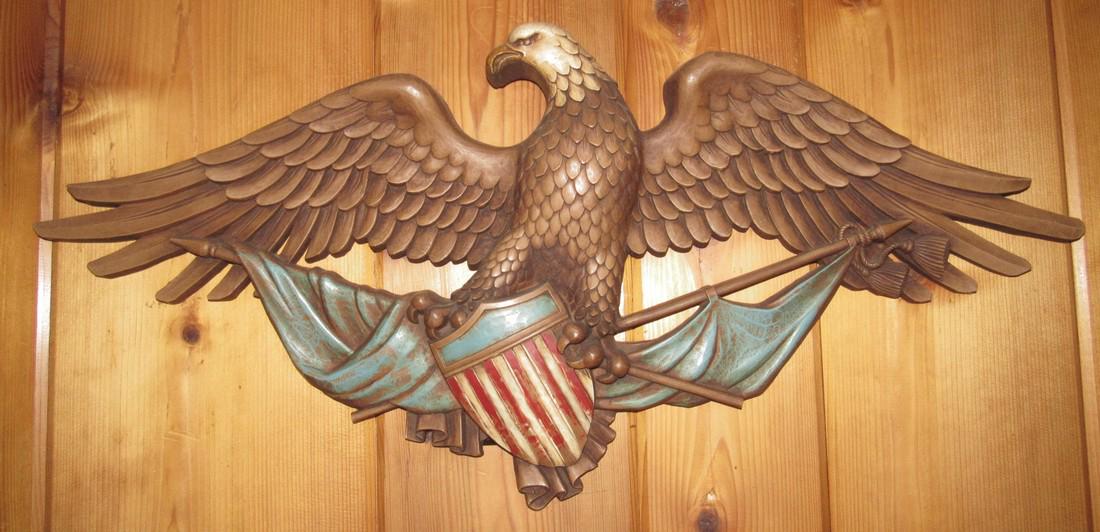 Syroco Wood Eagle Wall Plaque (1 of 2)
