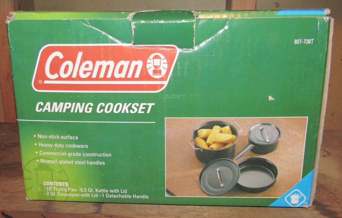 Coleman Camping Cookset Frying Pan Sauce Pan Kettle (1 of 2)