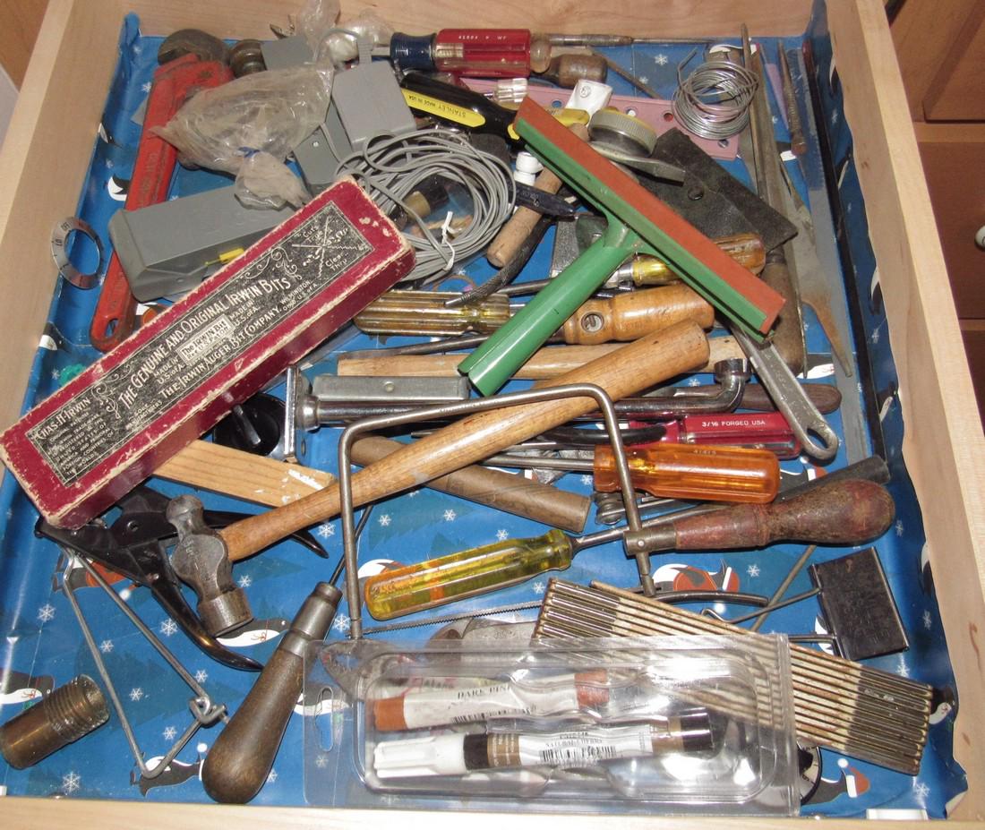 Tool Drawer Irwin Bit Adjustable Wrenches Screwdrivers (1 of 3)