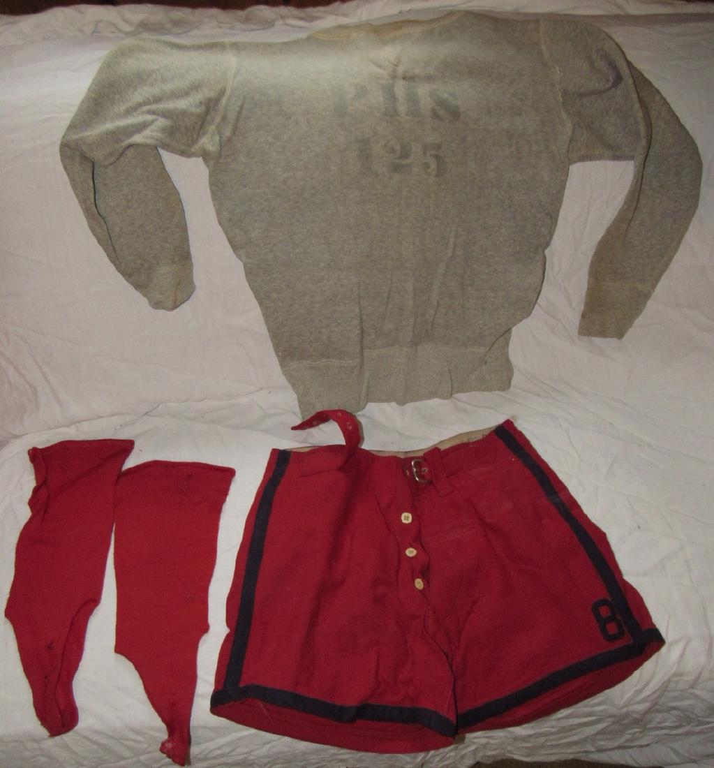 Vintage PHS Spalding Sweatshirt & Shorts: Sweatshirt is stained. Shorts have some moth holes in them