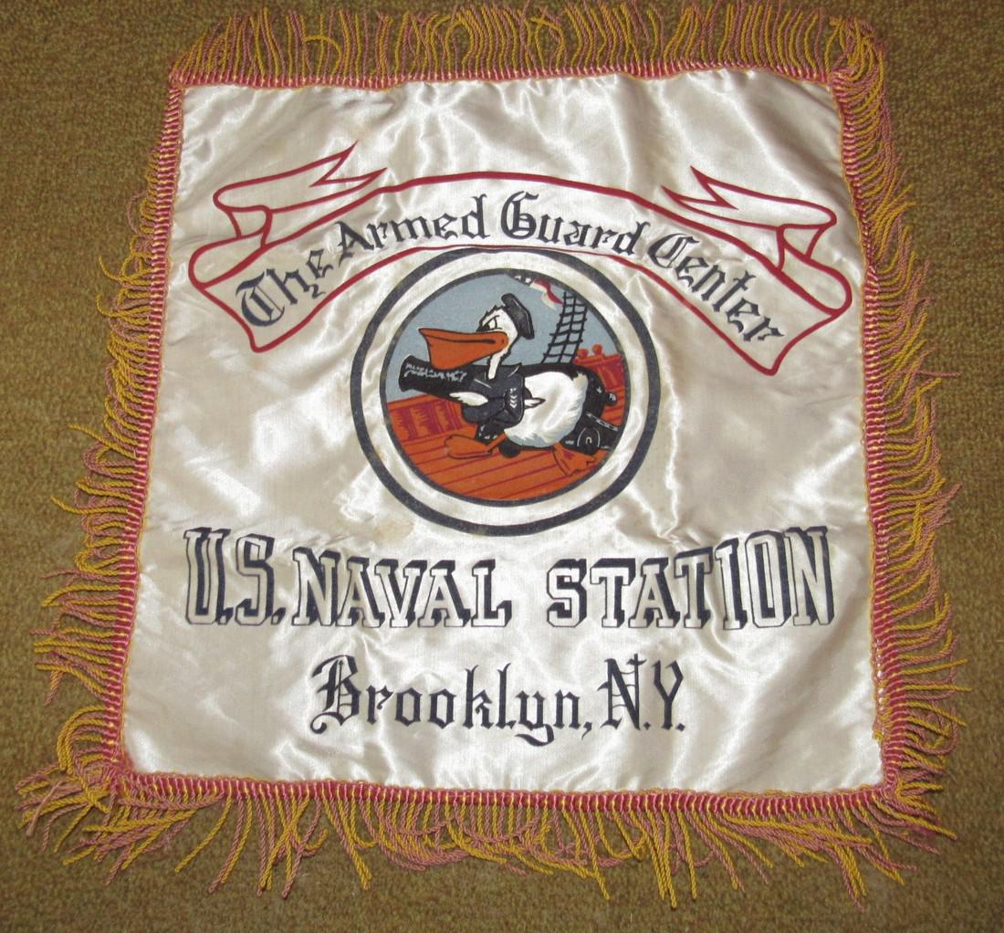 Vintage U.S Naval Station Brooklyn NY Pillow Case (1 of 2)