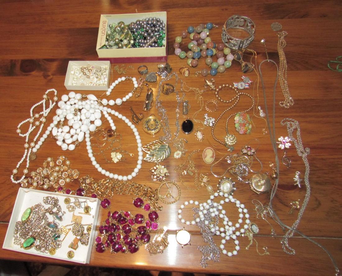 Pins Brooches Necklaces Rings Earrings Timex Watch: Getting all pictured.