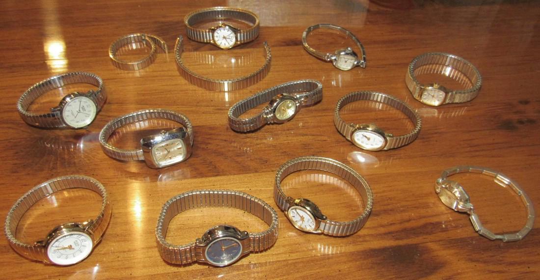 Aqua Indigo Gruen Embassy Waltham Prestige Watches: Also included is Bulova & Pulsar. Sold in untested condition.