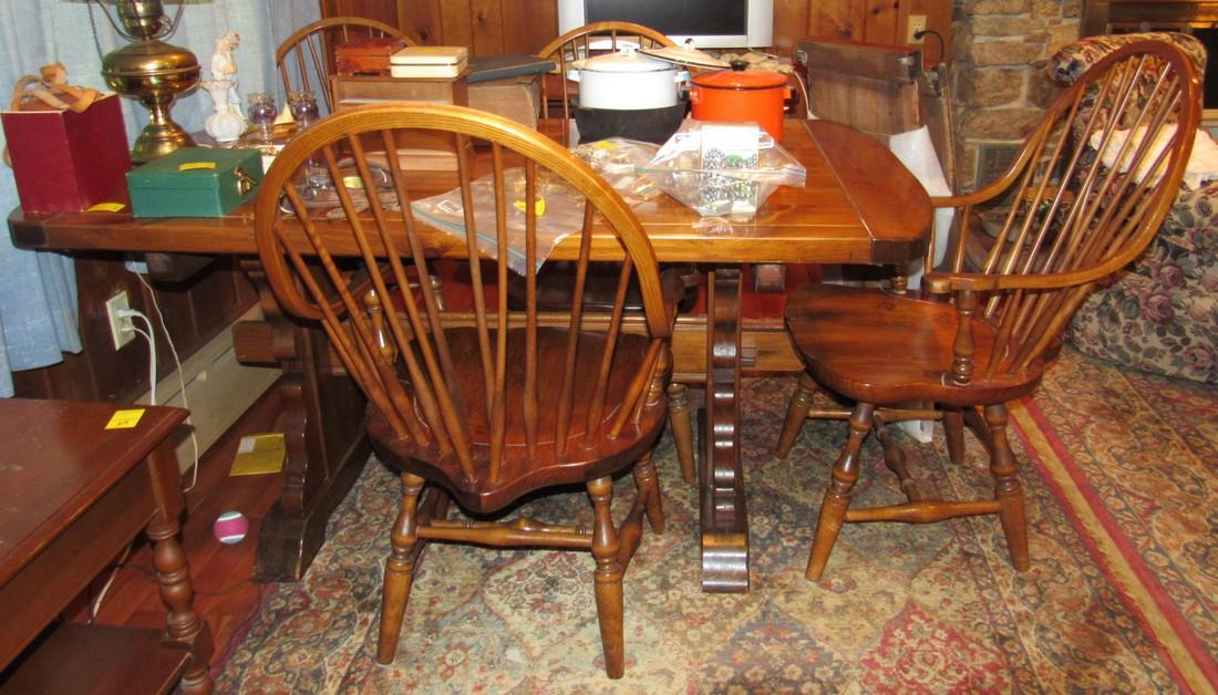5 Bennington Pine Chairs & Table (1 of 4)