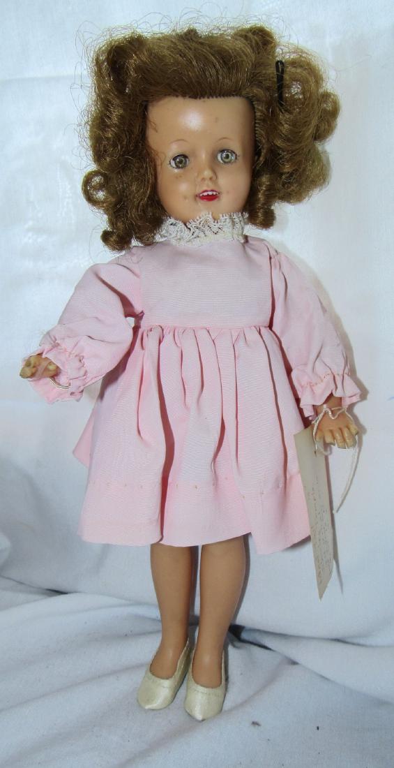 12" Ideal Shirley Temple Doll All Vinyl: Fingers were chewed