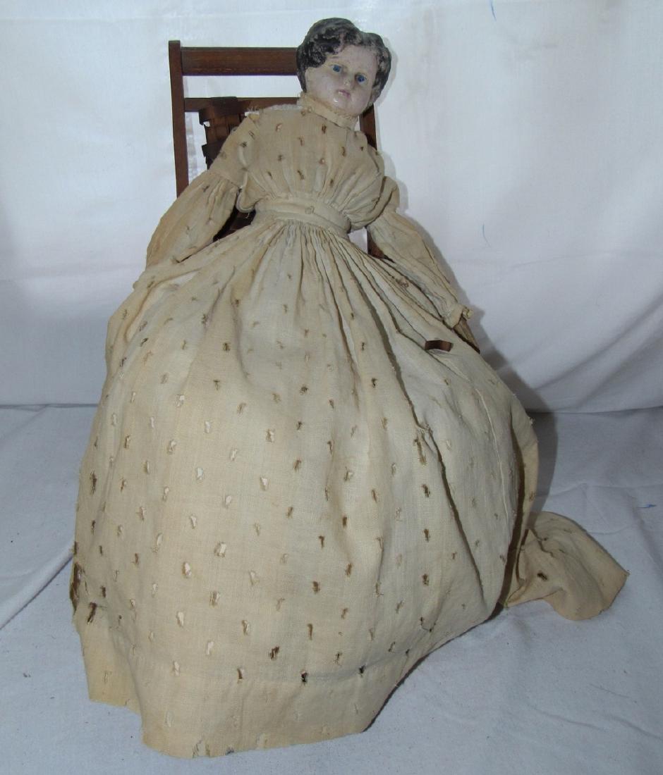 Paper Mache / Composition Head Doll w/ Rocker (1 of 7)