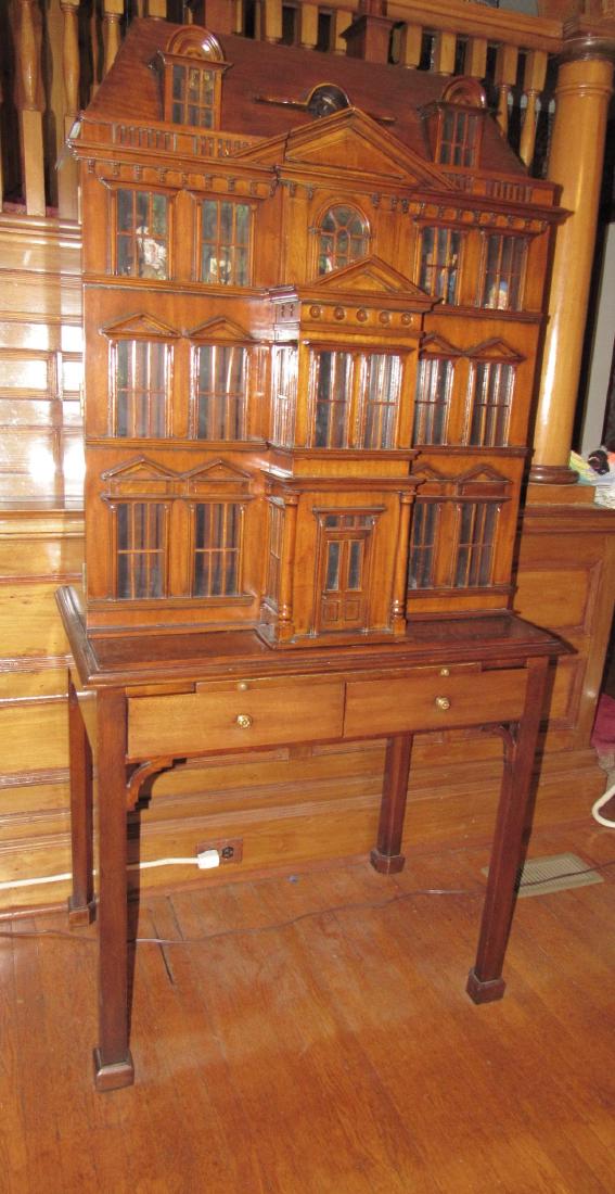 Maitland Smith Dollhouse Liquor Mahogany Cabinet