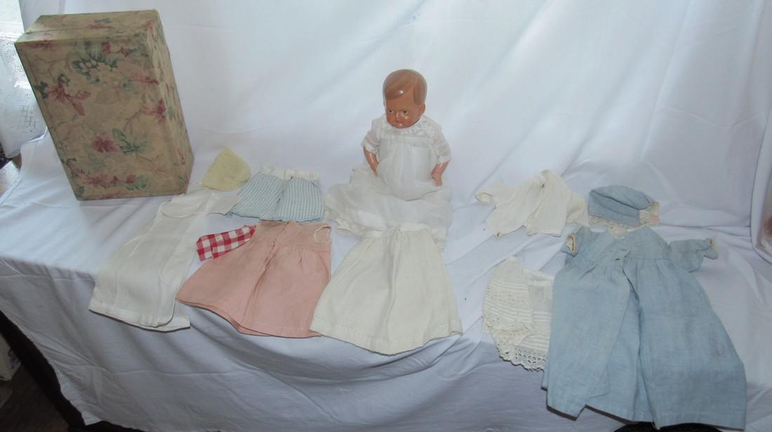 12" Celluloid Doll w/ Clothes & Box (1 of 6)