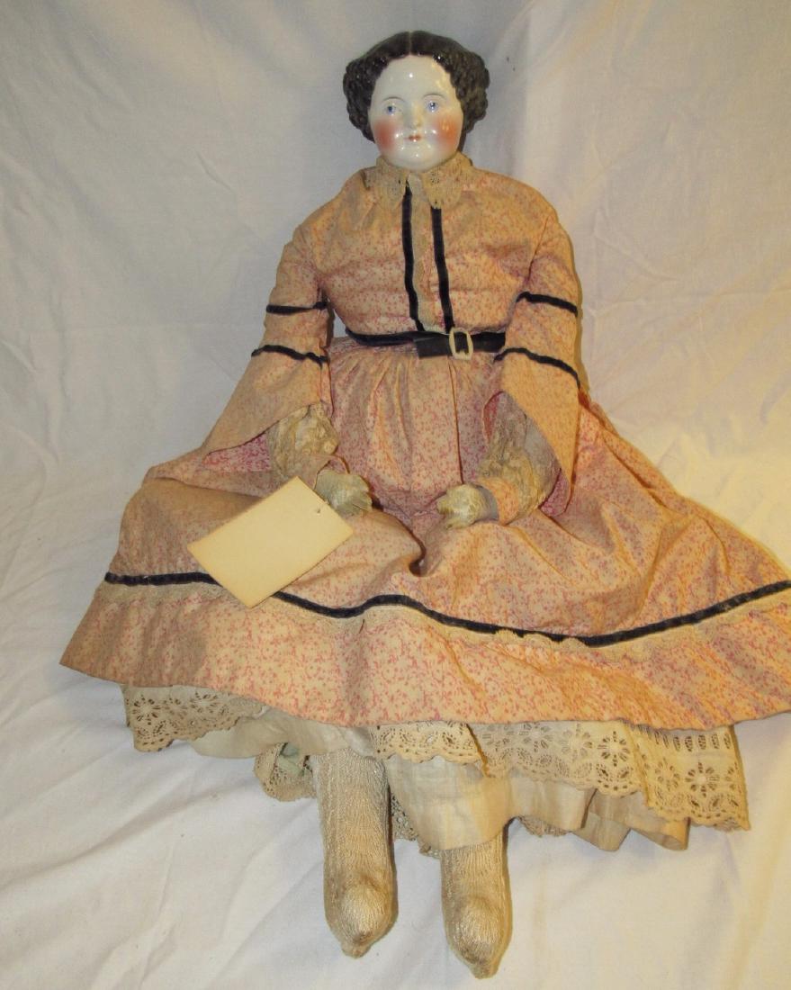 29 1/2" China Head Shoulder Plate Doll w/ Leather Arms (1 of 7)