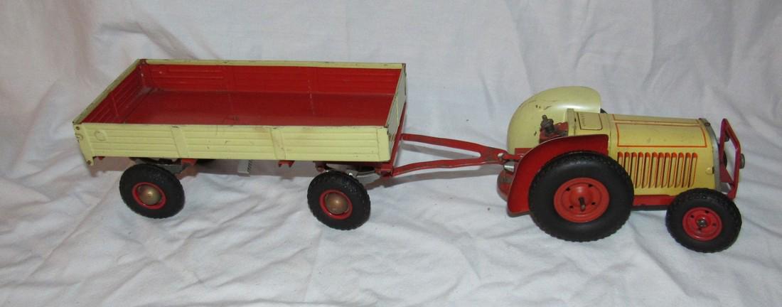 Wind Up Gescha Toy Tractor & Wagon (1 of 8)
