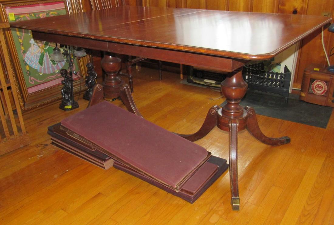 Dining Room Table: Approx .40" x 62" x 29" tall. Comes with table pads