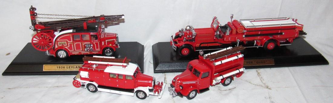 4 Matchbox Models of Yesteryear Toy Firetrucks (1 of 1)