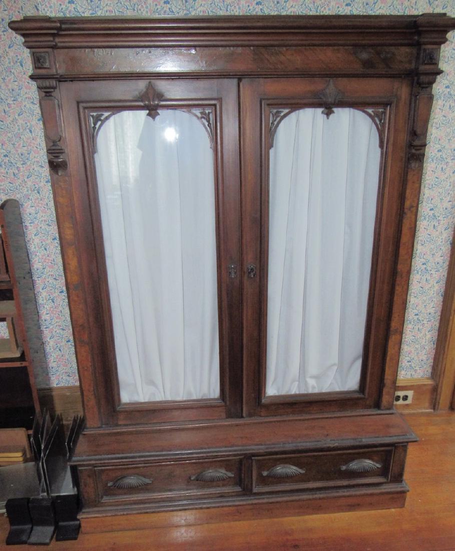 Victorian 2 Door 2 Drawer Bookcase (1 of 7)