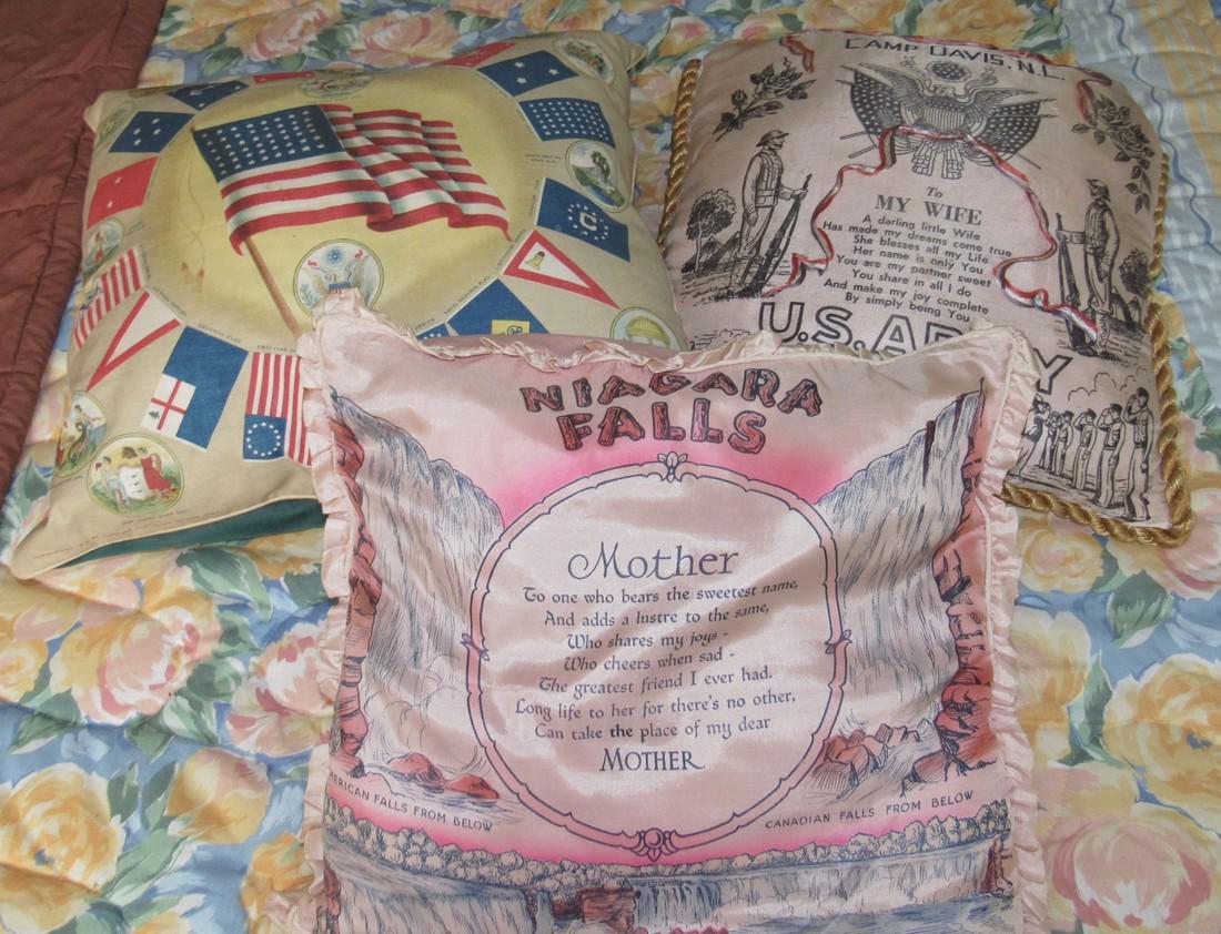 US Flags Seals Camp Davis & Niagra Falls Pillows (1 of 4)