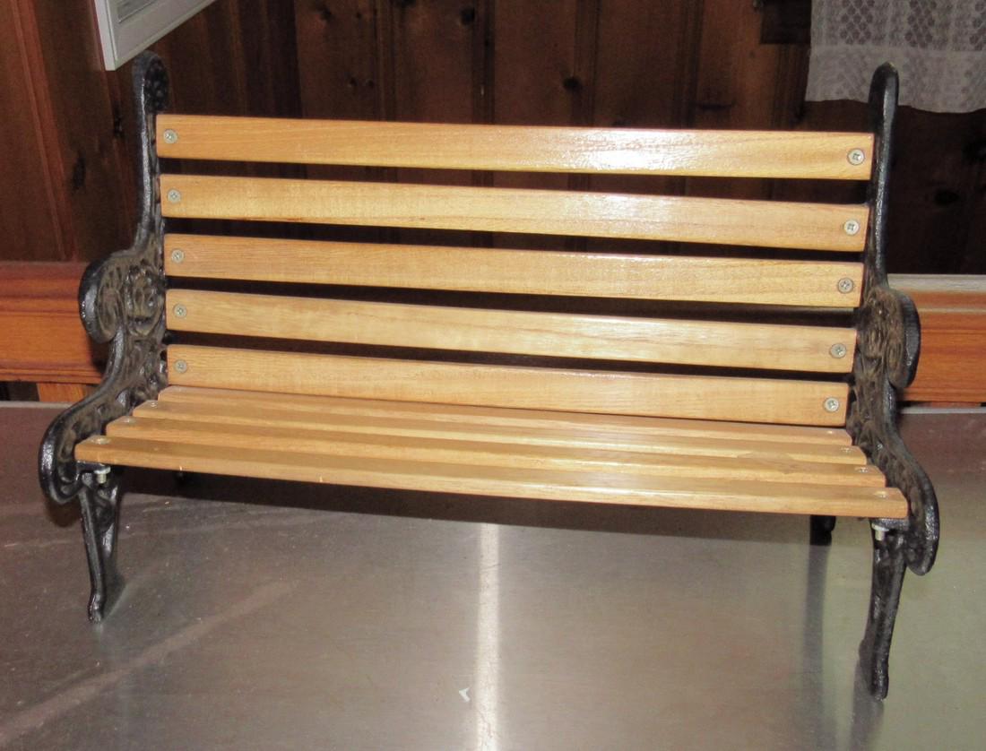 Cast Iron & Wood Doll Bench (1 of 2)