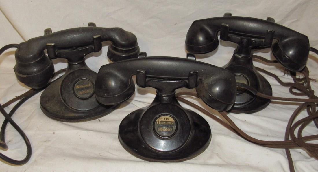 3 Antique Bell System Western Electric Telephones (1 of 7)