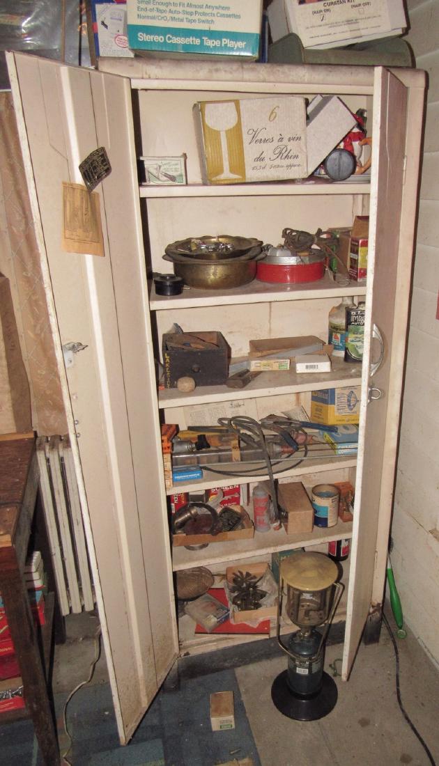 2 Door Metal Cabinet Contents Lantern (1 of 5)
