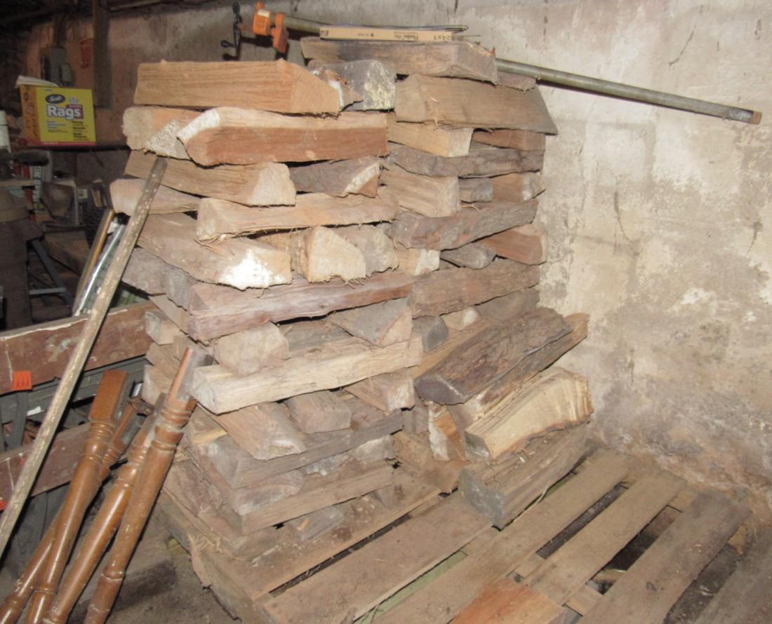 Stacks of Cut & Split Firewood w/ Pipe Clamp (1 of 4)