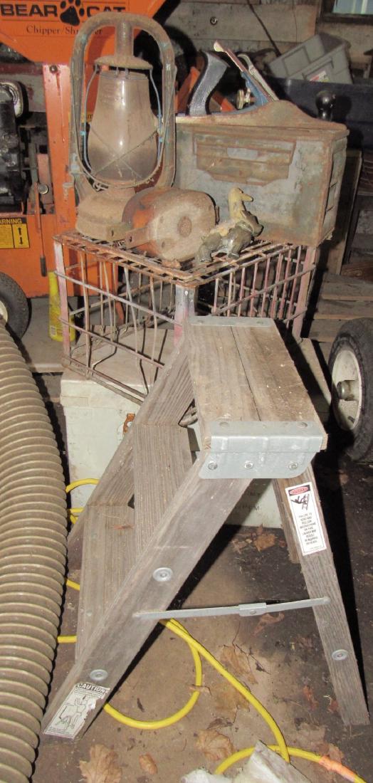 Monarch Lantern Wire Crate Box Ladder Pulley Plane: Also included is Mack Bulldog & Ammo Box