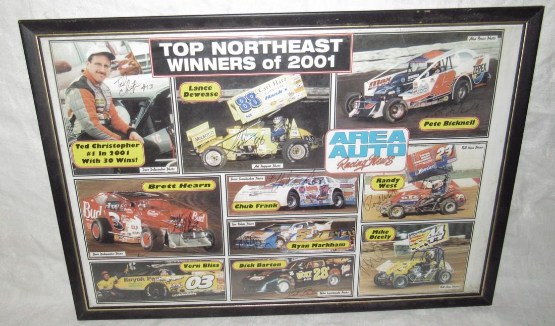 Dirt Modified & Sprint Car Drivers Autographed Picture (1 of 5)