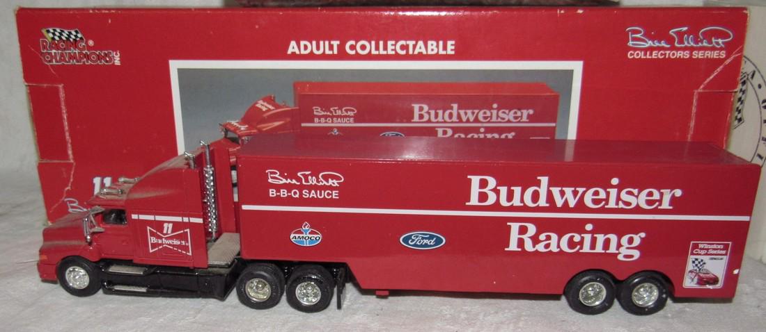 Racing Champions Bill Elliot Car Hauler Coin Bank &: Getting all 3 items pictured.