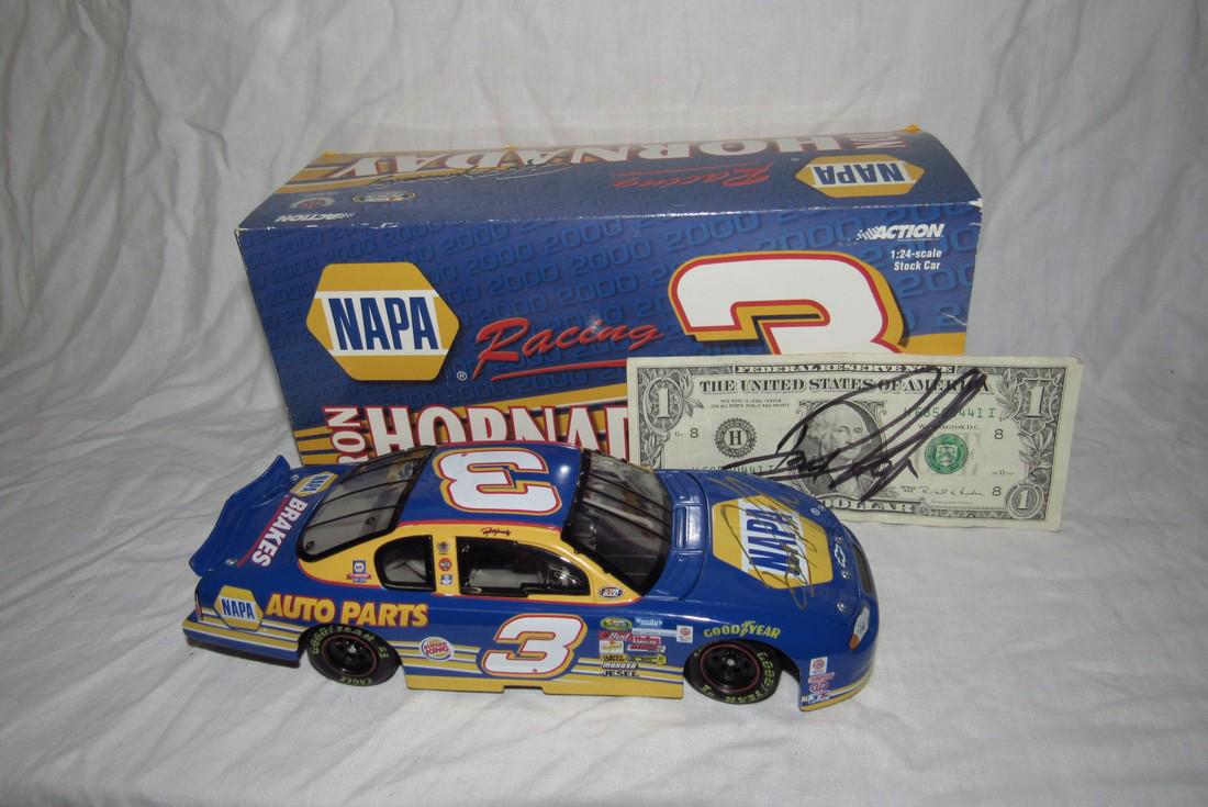 Ron Hornaday Napa #3 Autographed Car & Dollar Bill (1 of 3)