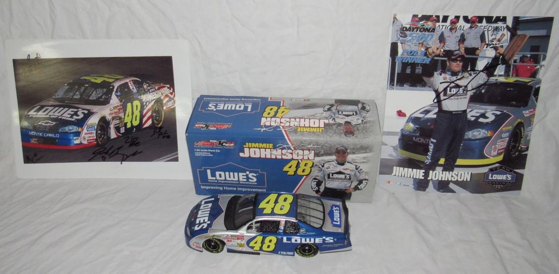 Action Jimmie Johnson Diecast Car & Autographed Photos (1 of 6)