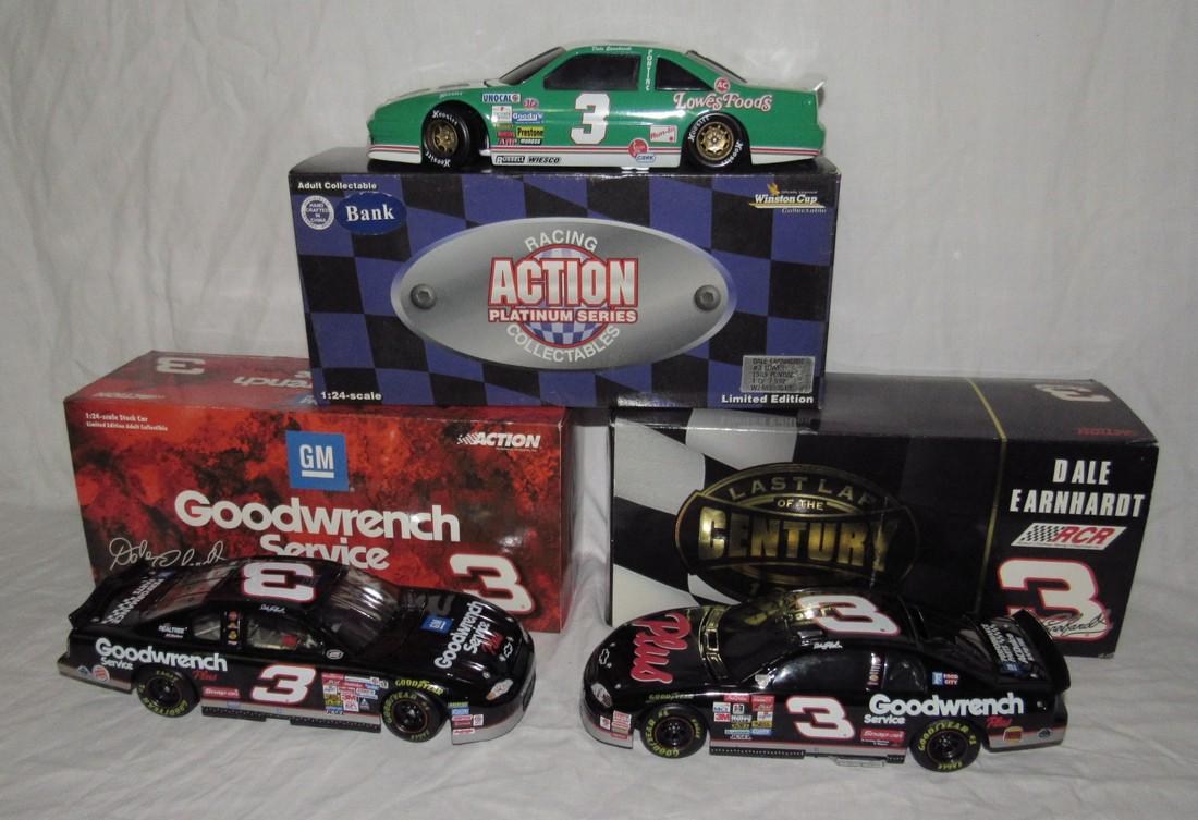3 Dale Earnhardt 1:24 Scale Diecast Banks: Nascar Racing 1:24 Scale Banks