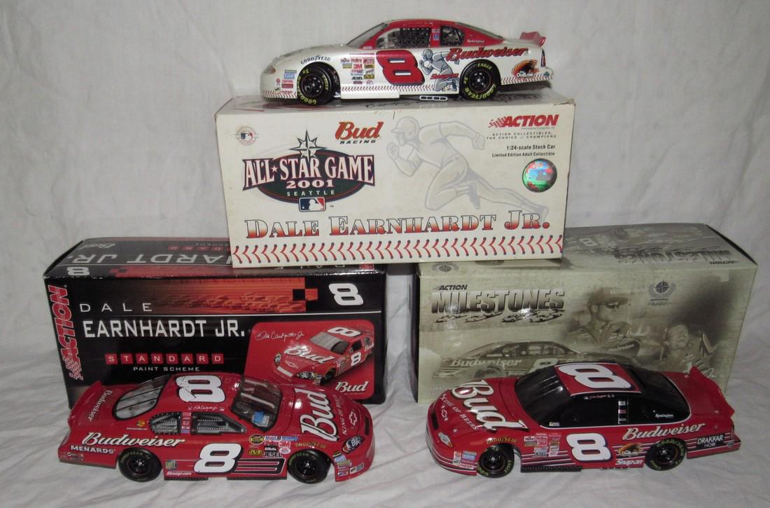 3 Dale Earnhardt Jr Action Diecast Nascar 1:24 Scale: The car on bottom right is a bank