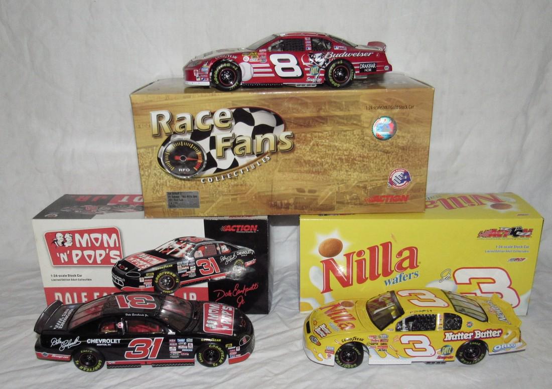 3 Dale Earnhardt Jr 1:24 Scale Diecast Nascar Stock: Action race cars