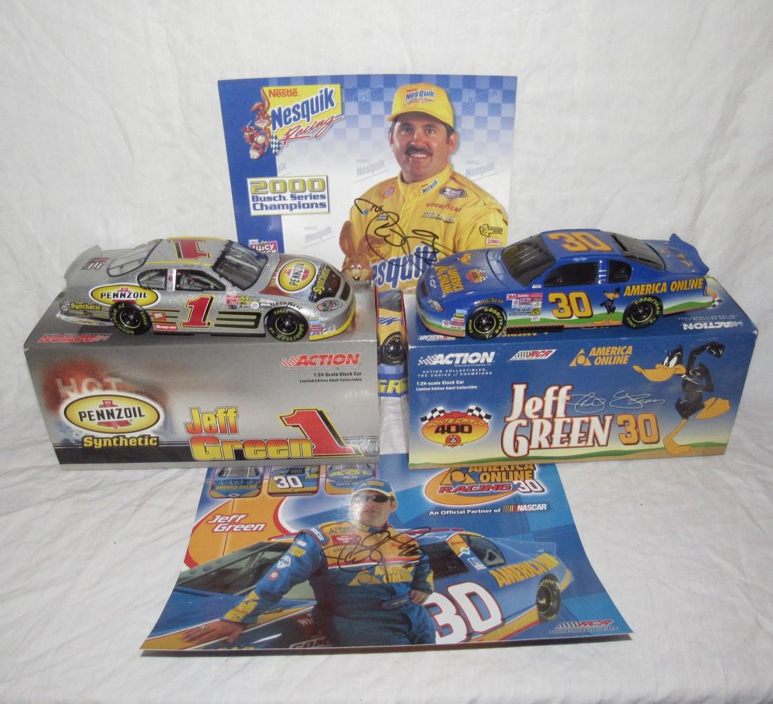 Jeff Green Nascar Diecast Cars Autographed Fan Cards (1 of 4)