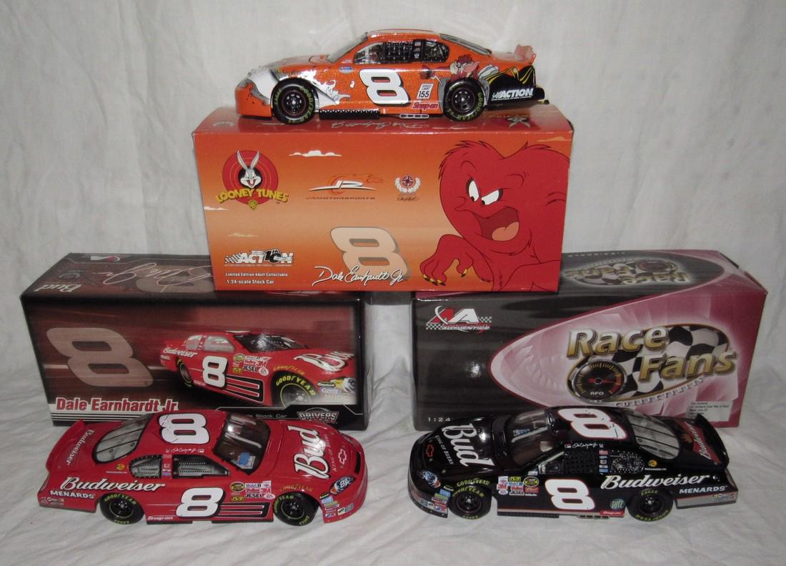 3 Dale Earnhardt Jr 1:24 Scale Diecast Cars: Action Nascar Racing Stock Cars