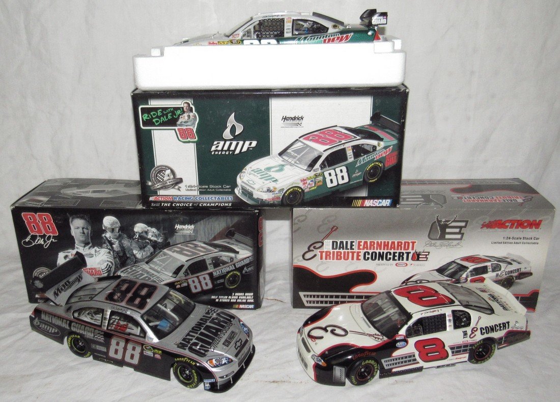 3 Dale Earnhardt Jr Diecast Nascar Stock Cars Mtn Dew: Getting all 3 pictured