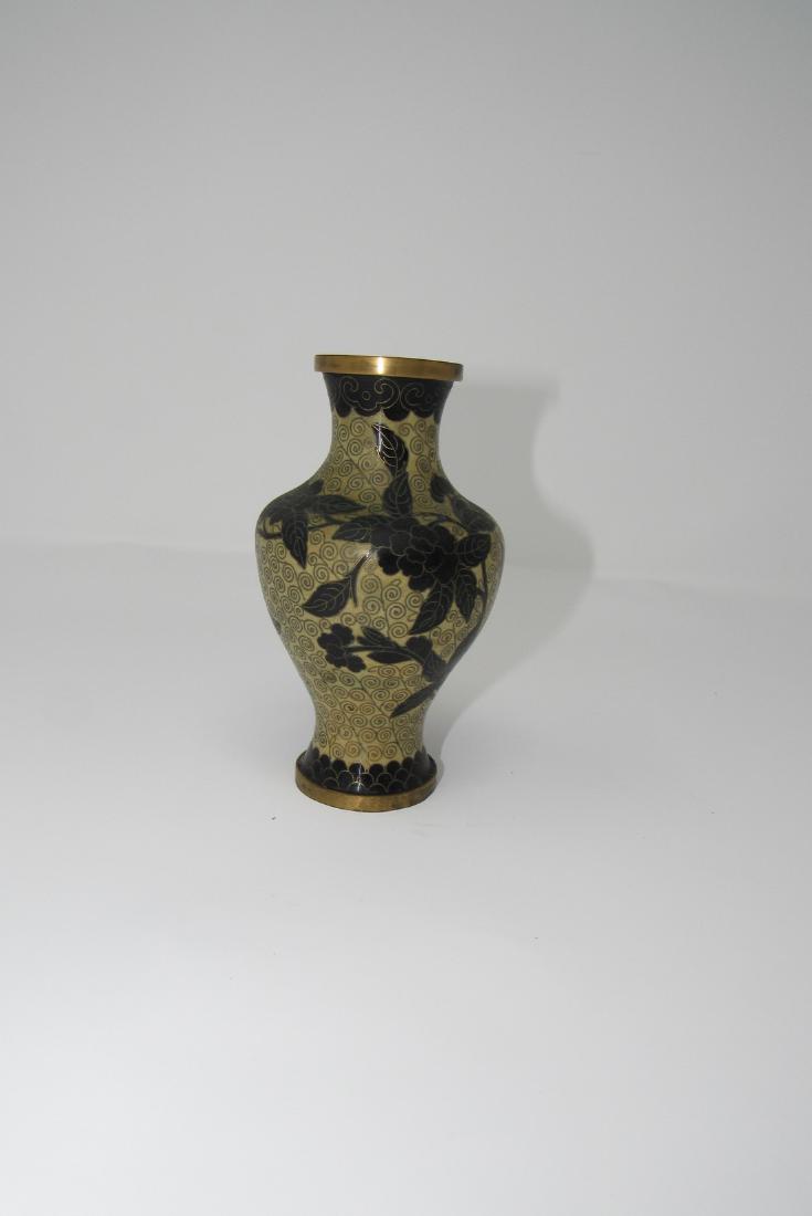 Enameled Brass China Vase (1 of 2)