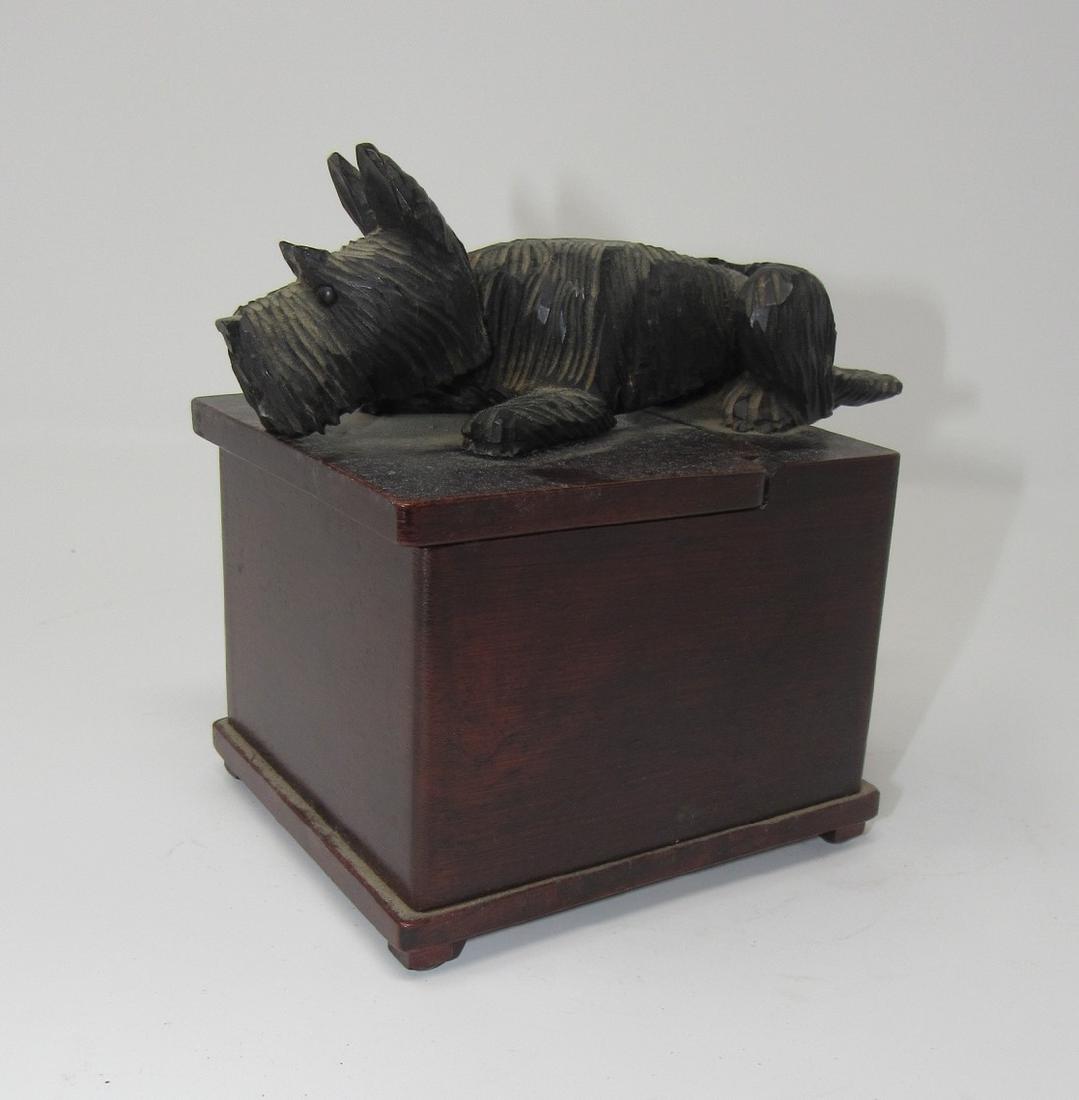 Carved Scotty Dog Music Box Works (1 of 4)