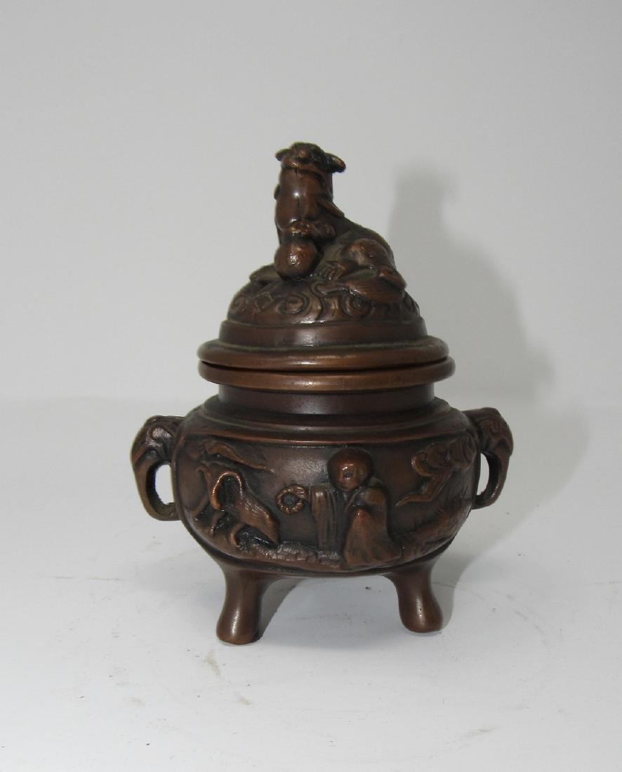Bronze Oriental Asian Incense Burner (1 of 4)