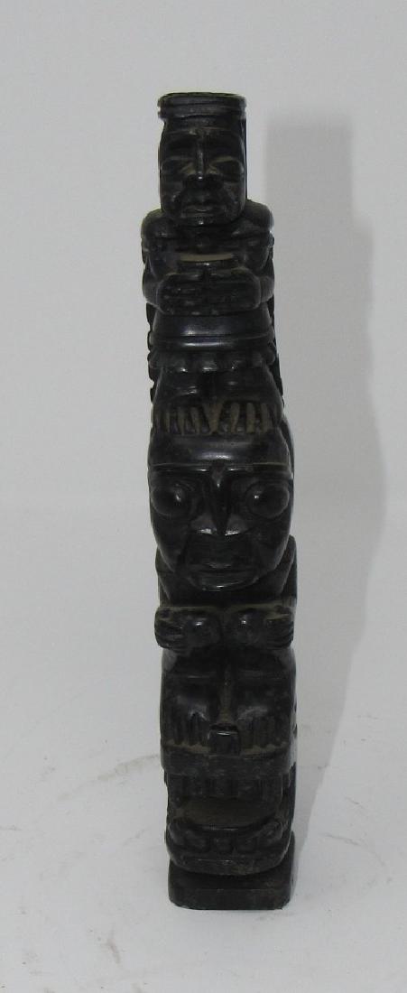 Oriental Jade Totem Pole: Approx. 8" tall