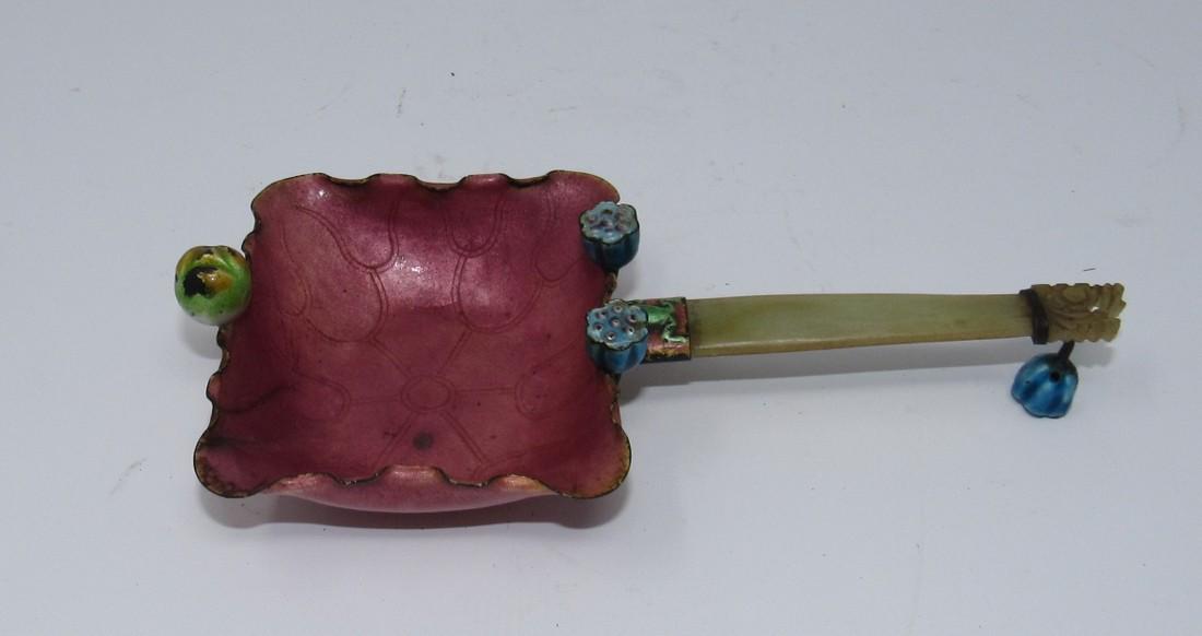 Oriental Brass Enameled Ashtray (1 of 7)