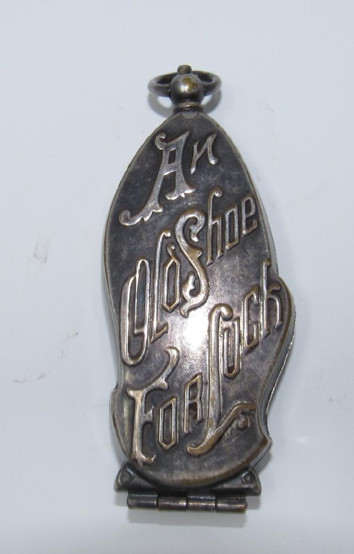 German Silver Old Shoe Luck Change Coin Holder (1 of 4)