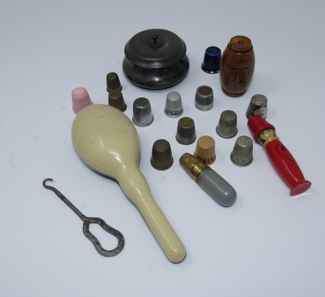 Thimbles Darner Button Jar Needle Case (1 of 4)