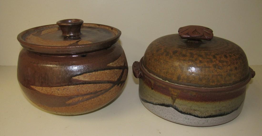 Signed Pottery Cookie Jar and Covered Casserole (1 of 5)